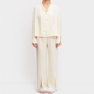 Sleeper Louis Jacquard PJ Set - Cream - Size Small